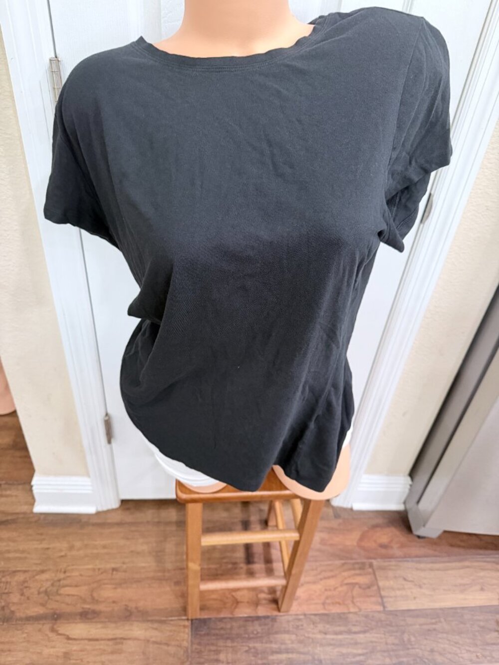Banana Republic Timeless Tee Black Modal Blend Short Sleeve XL